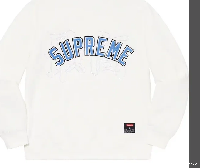 Grey Logo Hoodie Kanji Round Blue S 20SS XL White Embroidered Neck Black Crewneck Royal L Highest M 0609